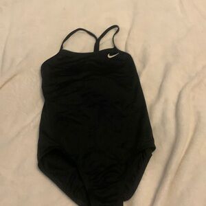 Girls black Nike one piece